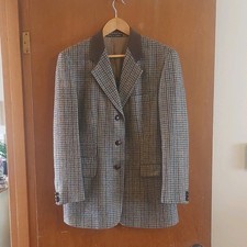 Donegal Tweed Men's Houndstooth Sport Coat L Lined 3-Button Made Ireland