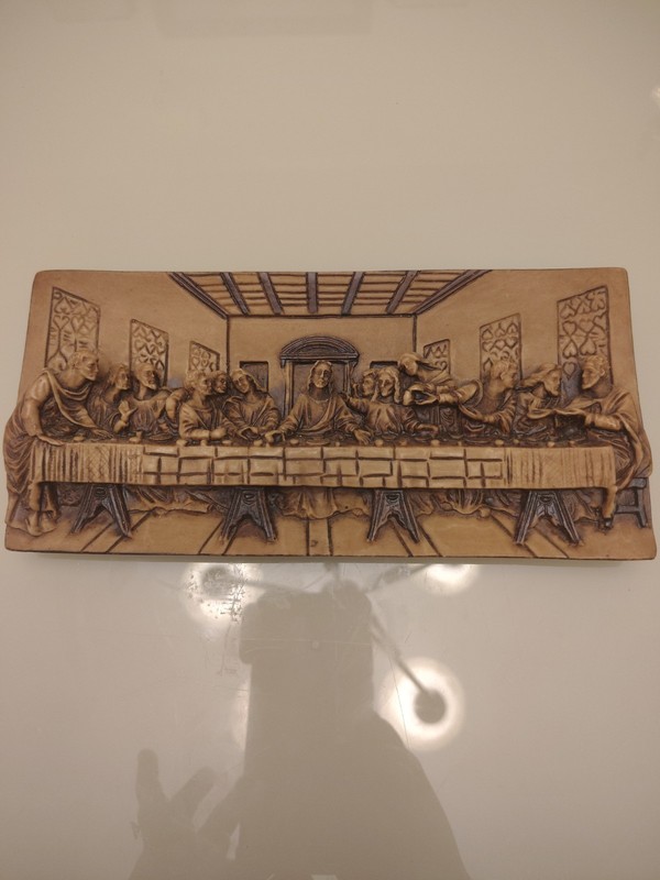 Vintage 3D Relief Wall Plaque Of DaVinci's Last Supper