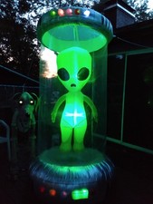 7 ft Inflatable Animated Alien LED Lighted Airblown Outdoor Halloween Decoration