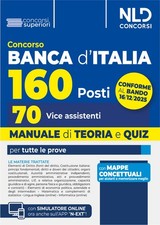 Concorso Banca d'Italia 160 posti, 70 vice assistenti. Manuale di teoria e quiz 