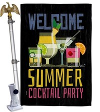 Angeleno Heritage Summer Cocktail House Flag Small Double-Sided Made in USA
