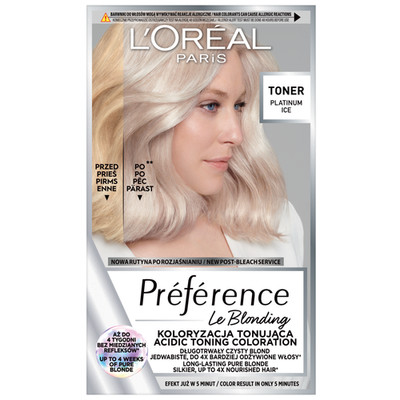 L'Oréal Préférence Le Blonding Acid Toner - Platinum Ice 174 ml