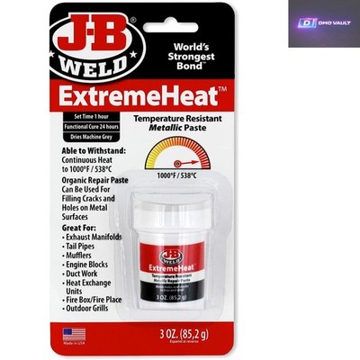 Vielseitige Hochtemperatur-Metallreparaturpaste - 3 Unzen Tube - füllt Löcher & Risse