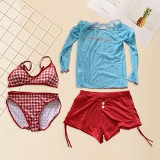 Four Piece Swimsuit Trendy Lady Bikini Set for Activities Party