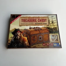 Treasure Chest Puzzle Box for Adults – 3D Wooden Puzzles Mystery Box Brain Te...