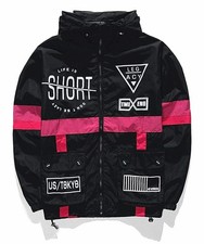 Mens Lightweight Windbreaker Jacket Casual Zip Up Hooded Coats Outerwear