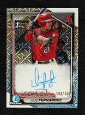 2024 Bowman Chrome Prospect HTA Choice Refractor /150 Jose Fernandez Auto 0gj0