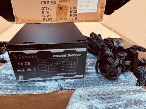 EVOUNIC 650W ATX 80+ BRONZE Gaming PC Power Supply PSU