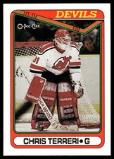 1990-91 O-Pee-Chee Chris Terreri Rookie New Jersey Devils #375
