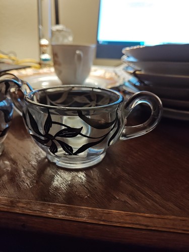 Sterling Silver Platted Sugar And Creamer - Picture 3 of 3