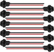 T10 W5W 194 Bulb Socket with Wire Pigtail, Universal LED Bulbs Pre-Wired Harness