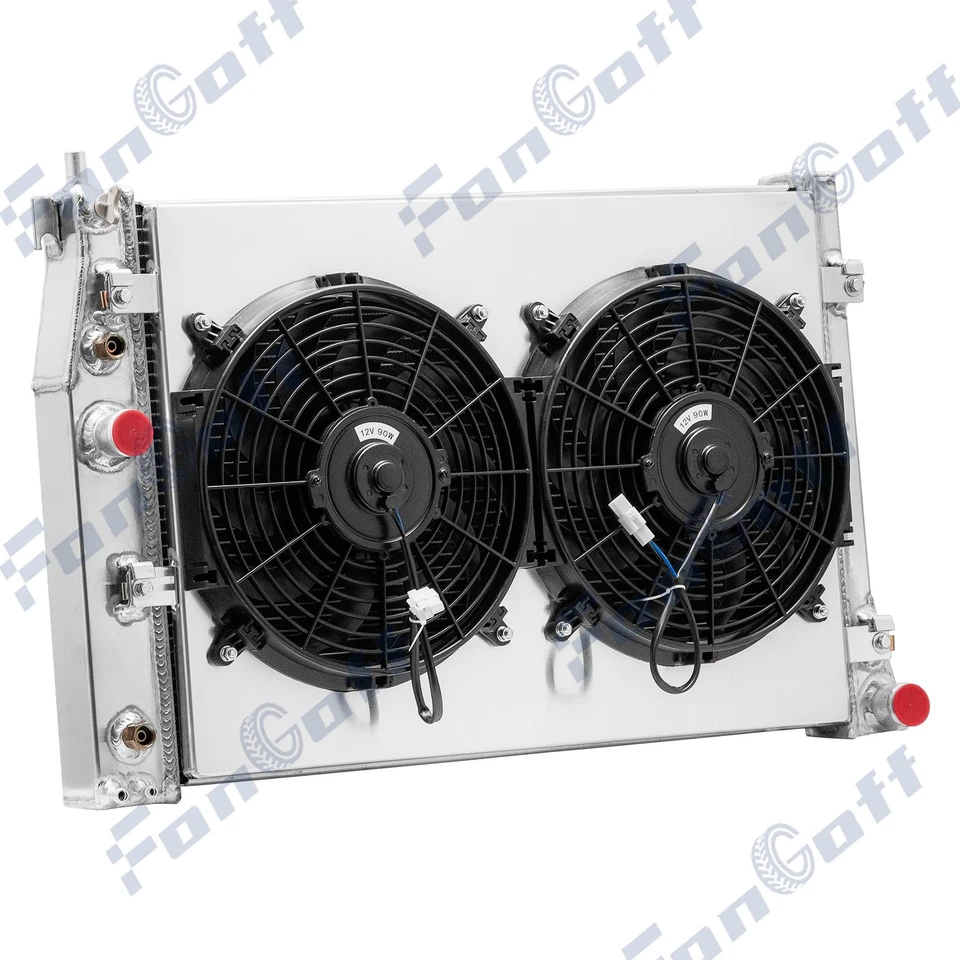 Ventilador de cubierta de radiador de aluminio de 3 filas para Chevrolet Corvette 97-2004 5,7 L V8 AT Foto 4 de 4