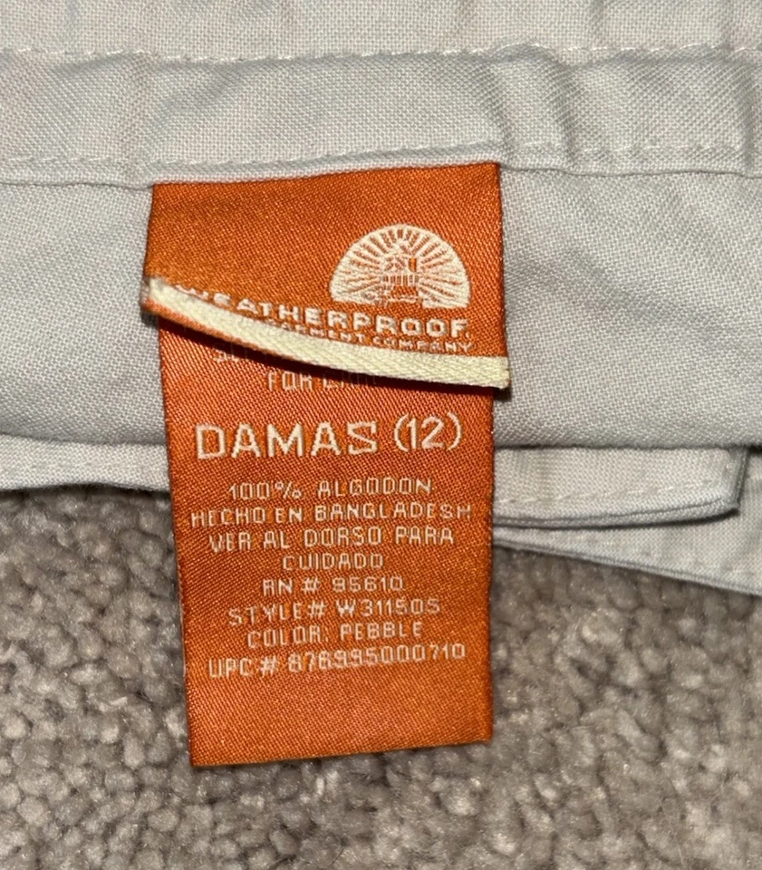 Pantalones Cortos Damas Impermeable Mujer Caqui Talla 12 Foto 3 de 4