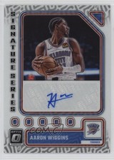 2023-24 Panini Donruss Optic Signature Series Aaron Wiggins #SS-WIG Auto go9