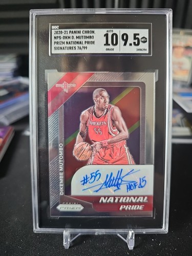 2020-21 Panini Prizm - National Pride Silver Auto Prizm Dikembe Mutombo - Picture 1 of 2