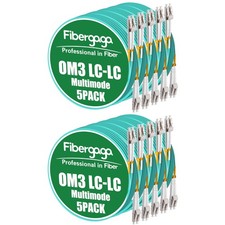 10 PCS 2m 7ft OM3 LC To LC Multimode Duplex Fiber Patch Cable 50/125m OD2.0mm