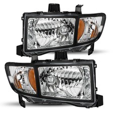 For 2006-2014 Honda Ridgeline Black Amber Headlights Assembly Pair 06-14 For 2006-2014 Honda Ridgeline Black Amber Headlights Assembly Pair 06-14