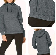 Lululemon Warm For Winter Hoodie Heathered Speckled Black Sweatshirt Size 8