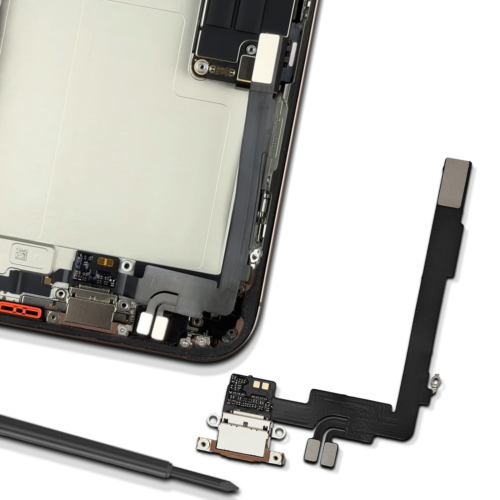 Connecteur de charge USB-C pour iPhone 16 Pro Max jaune Relife
