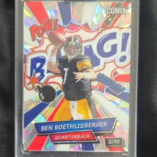 Wild Card COMIX Ben Roethlisberger Football Sports Trading Card 2025 Serial 2/10