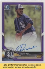 2018 Bowman Chrome Prospect Purple Refractor 238/250 Pedro Avila Auto READ km4