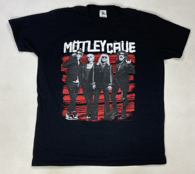 Motley Crue Up Close And Personal 2023 Graphic T-shirt Men Large Black Music