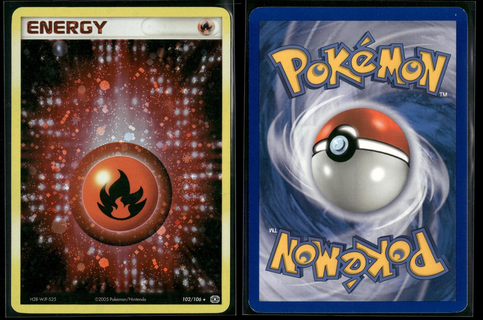 FIRE ENERGY 102/106 HOLO R LP EMERALD POKEMON HOLO