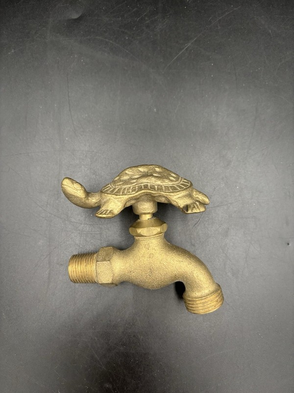 Vintage Faucet Brass Garden Tap Water Turtle Spigot Home Outdoor Decor Yard