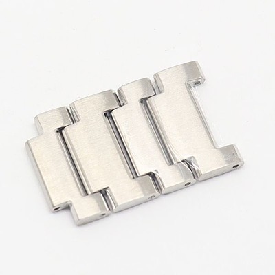 Mido Original 2 Glieder + 2 Half Link Commander Herrenuhr Teile Silber 19mm