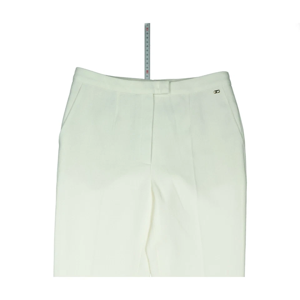 edle ESCADA Talarantis Damen Luxus 7/8 Hose Schurwolle Gr. 36 W28 weiß creme NEU - Bild 2 von 4