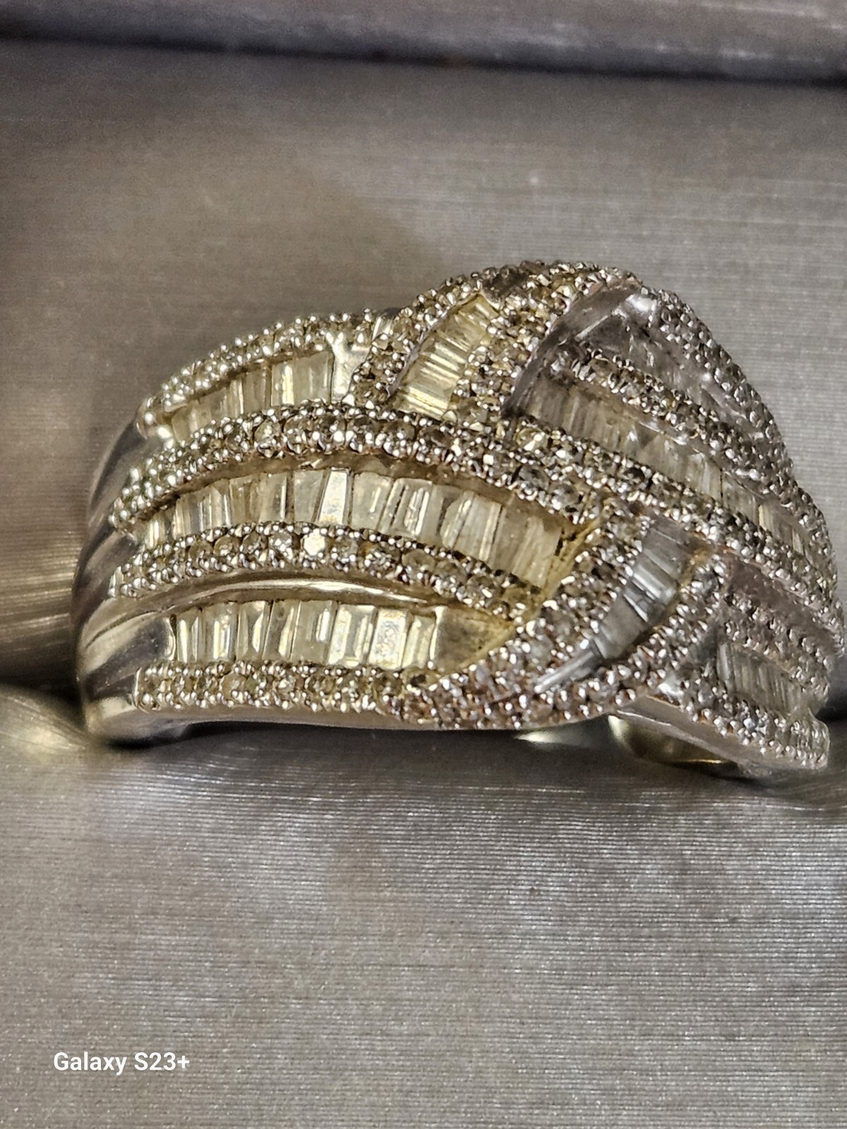 1.50 Carat Zales Diamond Engagement Ring 10.6gm 14K White Gold, Receipt $3,300