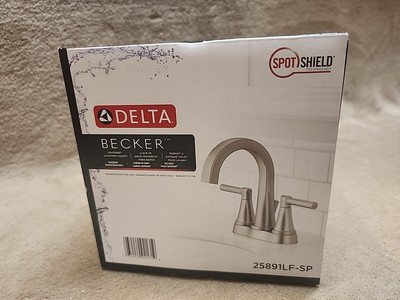 Delta Becker 25891LF-SP Stainless Centerset Bathroom Faucet