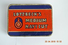 Alte Blechdose LotzBeck's Medium Navy Cut Hamburg 50g Pfeifentabak