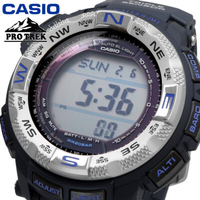 Casio PROTREK Wrist Watch Men's Tough Solar Triple Sensor PRG-260-2 New in Box