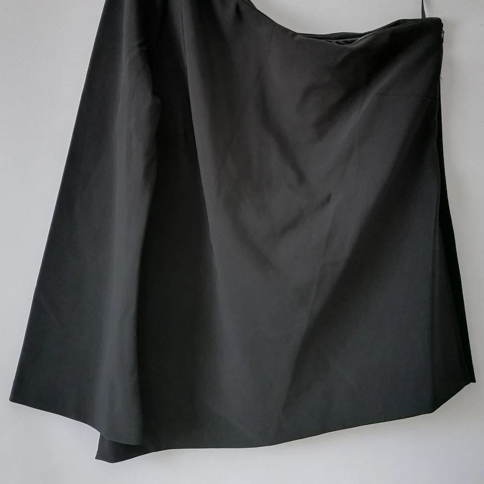 Mini Vestido Boston Proper Para Mujer Negro Un Hombro Manga Ala Cóctel Talla XL Foto 3 de 4