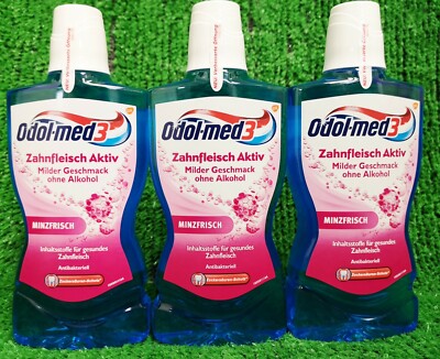 (7,98 lL) 4x ODOL med3 ZAHNFLEISCH AKTIV - MUNDSPÜLUNG (4x500ML) ohne Alkohol