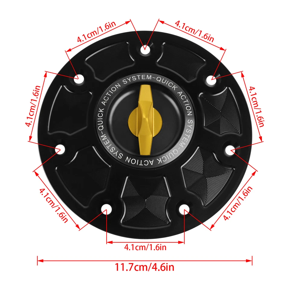 For DUKE 690 R 2014-17 DUKE 790 DUKE R 890 19-20 CNC Keyless Gas Tank Cap Cover - Image 2 of 4