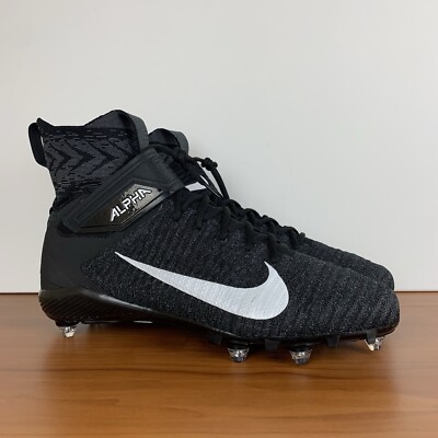 Nike Alpha Menace Elite 2 Black White CI1530-001 Football Cleats Men\'s Size 12 Nike Alpha Menace Elite 2 Detachable Black Football Cleats  main image 2