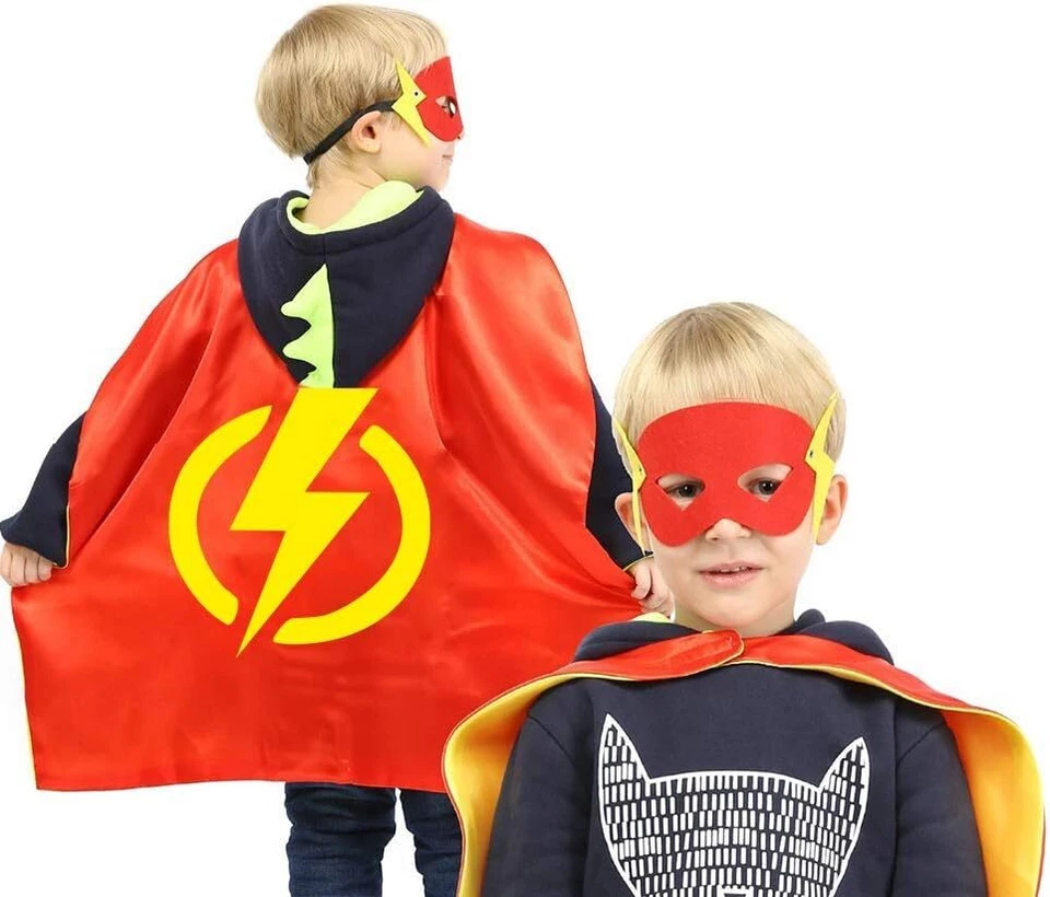 Capas e máscaras de super-heróis para crianças cosplay festa de aniversário fantasias NOVAS - Imagem 4 de 4