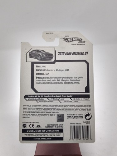 2008 Hot Wheels New Models 2010 Ford Mustang GT 41/190 Red - Picture 5 of 5