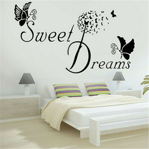 Wall Stickers Decals DIY Quote DREAMS Butterfly LOVE Removable Bedroom SWEET / - Picture 1 of 3