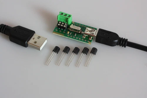 USB Temperatur Sensor Tester + 5 x DS18B20 Thermometer Temperaturfühler