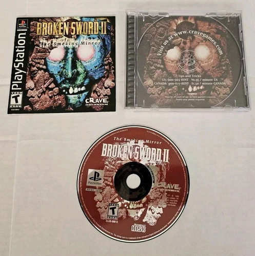 Broken Sword II The Smoking Mirror Playstation PS1 Video Game Complete