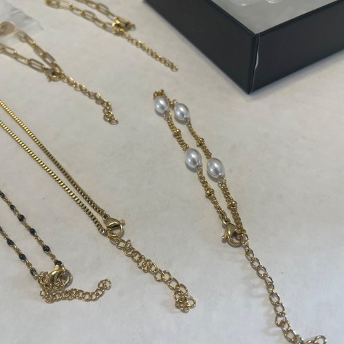 Set collana e bracciale 6 pezzi Slide Jewels -oro 18k su acciaio inox - Foto 6 di 9
