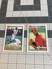 Vintage 1991 Topps Baseball Lou Whitaker Carl Everett Cards