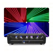 6 Eyes Laser Moving Head Light RGB DMX512 DJ Party Disco Strobe beam Light