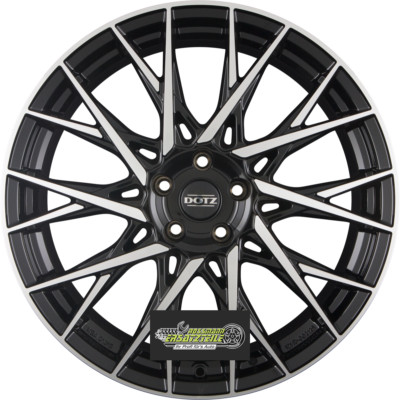 Dotz Fuji black/polished 9x20 ET28 - LK5/112 ML70.1 Felge Alu