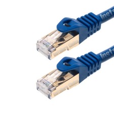 30ft Cat7 Ethernet LAN Network Cable High Speed SSTP Modem Router Blue