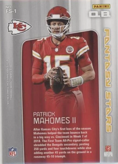 2019 Score Patrick Mahomes II #FS-1