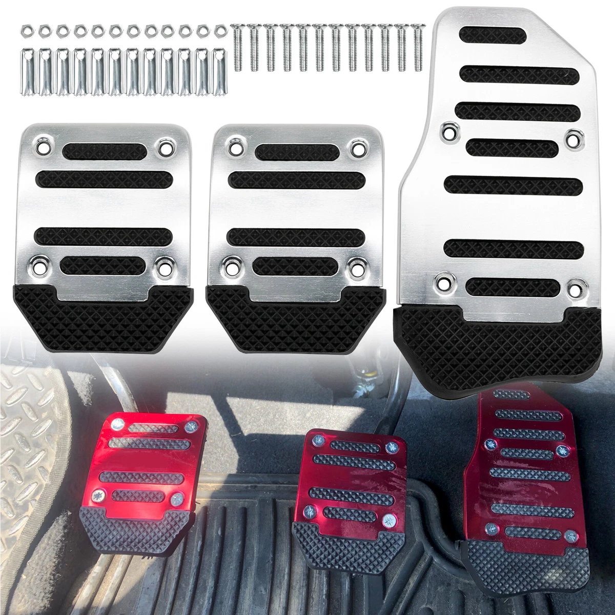3Pcs Universal Non Slip Car Pedal Pad Cover Car Interior Decor